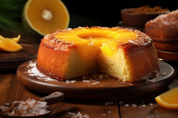 Bolo de Fubá com Laranja