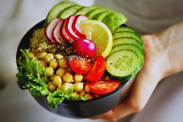 Salada de grão de bico
