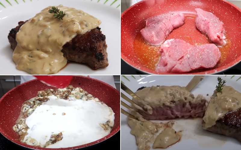 Qual é a receita de filé ao molho de gorgonzola