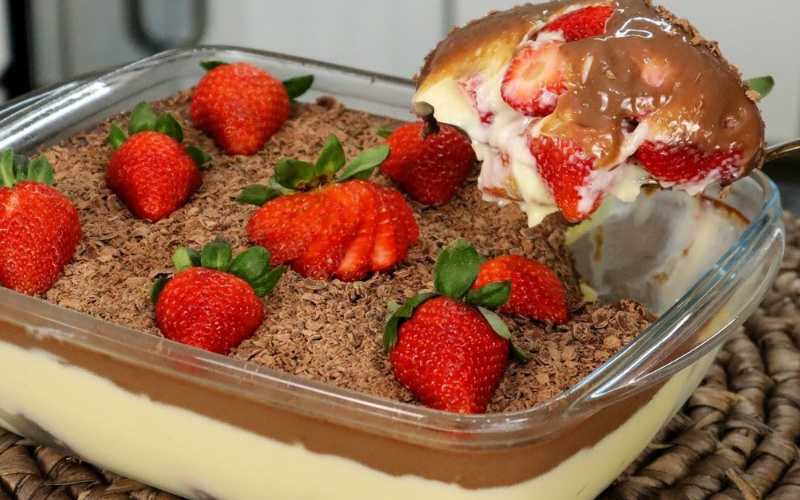 Bombom de Morango na Travessa