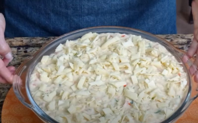 Montagem do Suflê de Bacalhau