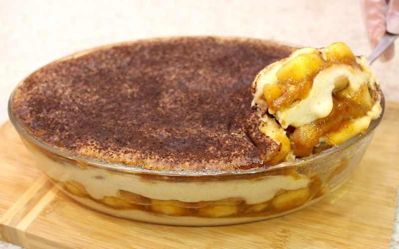 Sobremesa de Banana Com Creme de Leite