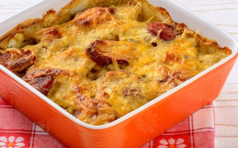 Gratinado de Batata com Linguiça